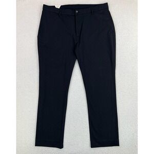 Civil Society Kieran Dressy Chino Pants Mens 40x30 Black Microfiber Tapered New